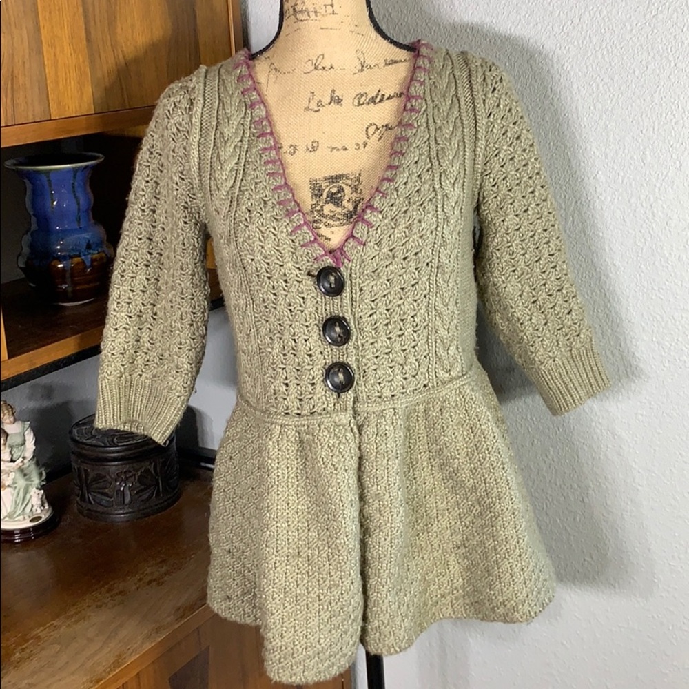 Free People Peplum Cardigan